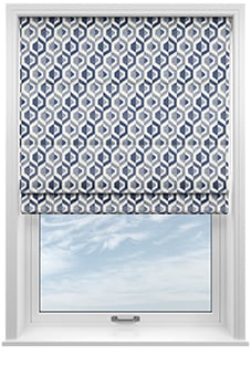 Gusta, Navy - Twist&Fit Roman Blind